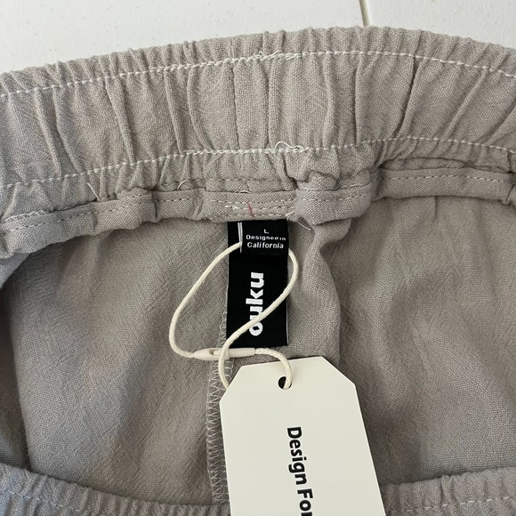Ouku Pants Men's Size L Gray Cotton Straight Leg 100% Cotton Relaxed New NWT - Picture 10 of 12
